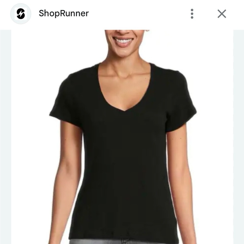 NWT ATM  V-Neck Black Tee size small reg $225 - Picture 3 of 10